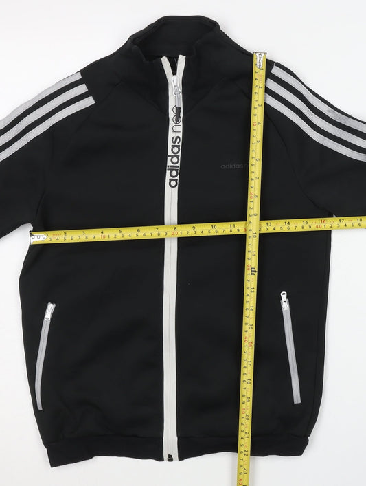 Adidas Neo Womens Black Track Jacket UK 8 Slim Fit Full Zip
