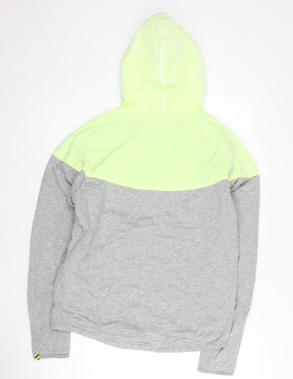 Nike Women’s Grey Green Track Jacket L Hooded Full Zip Sportswear