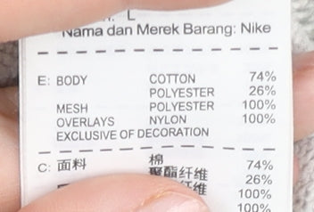 Nike Women’s Grey Green Track Jacket L Hooded Full Zip Sportswear