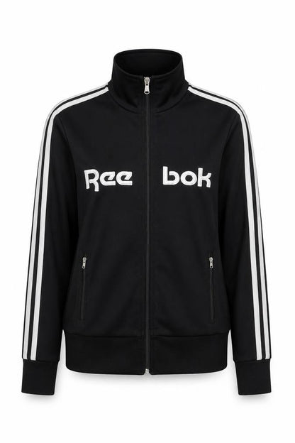 Reebok Womens Black UK 10 Track Jacket Full Zip Sportswear