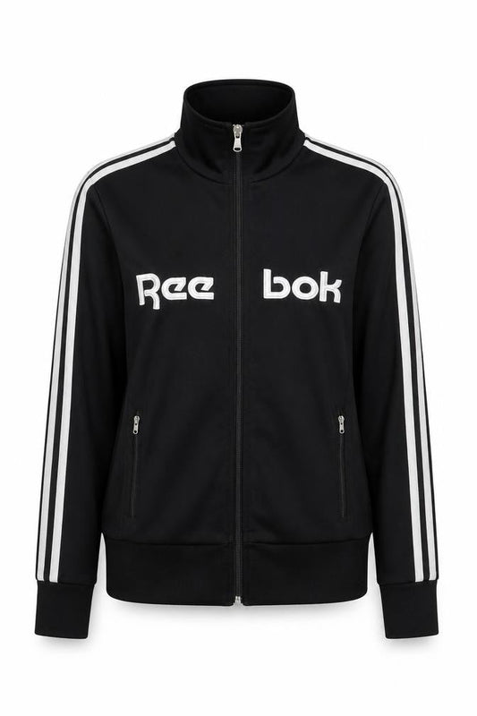 Reebok Womens Black UK 10 Track Jacket Full Zip Sportswear