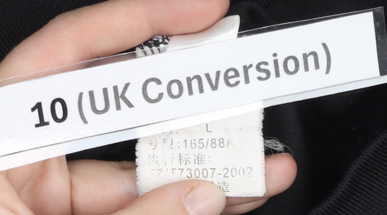 Reebok Womens Black UK 10 Track Jacket Full Zip Sportswear