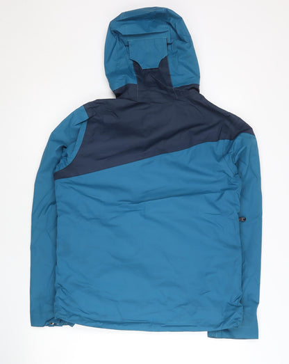 Quechua Unisex Kids Blue 14 Years Hooded Rain Coat Jacket Outdoor Hiking
