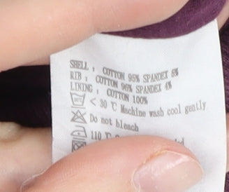 Kappa Womens Purple Pink Striped Track Jacket UK 12 Zip Long Sleeve