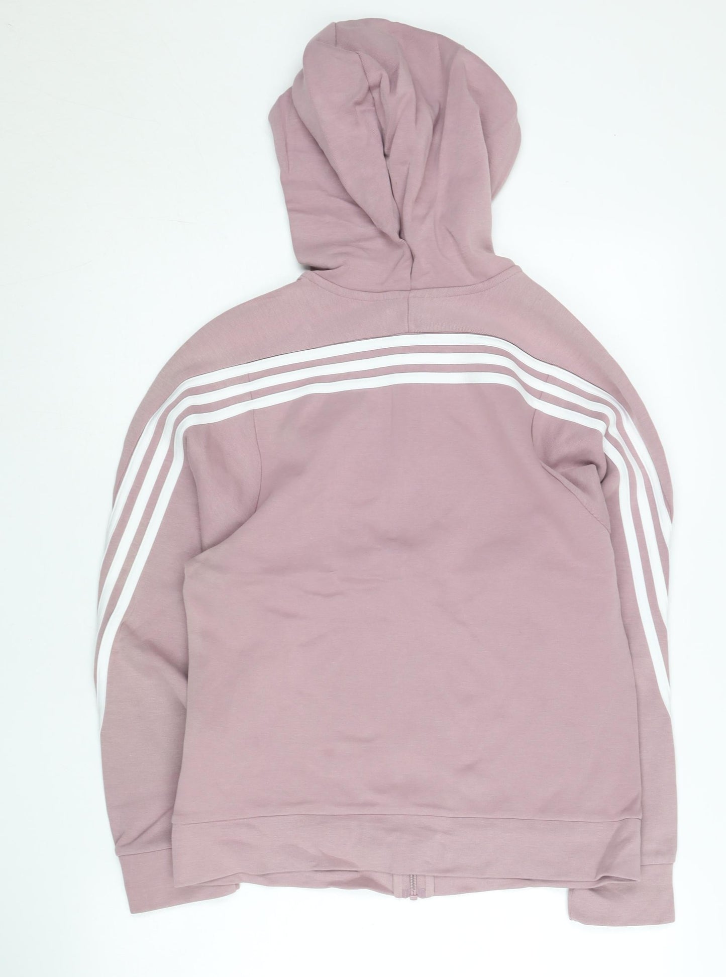 Adidas Women’s Pink Full Zip Hoodie Size 8 Cotton Blend