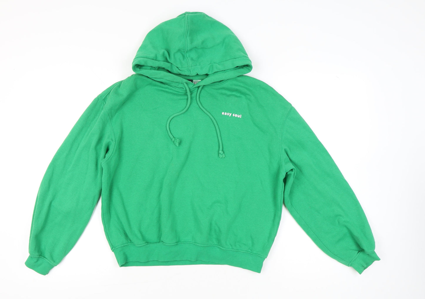 Womens UK Size M H&M Divided Green Pullover Hoodie