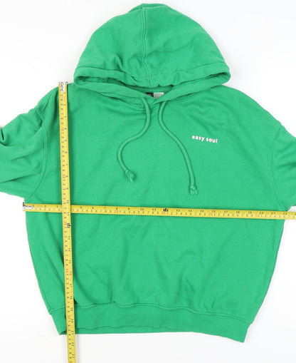 Womens UK Size M H&M Divided Green Pullover Hoodie