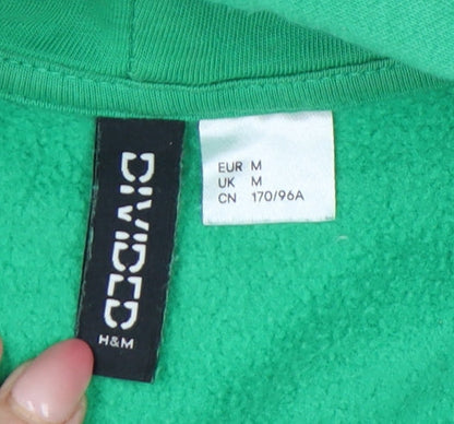 Womens UK Size M H&M Divided Green Pullover Hoodie