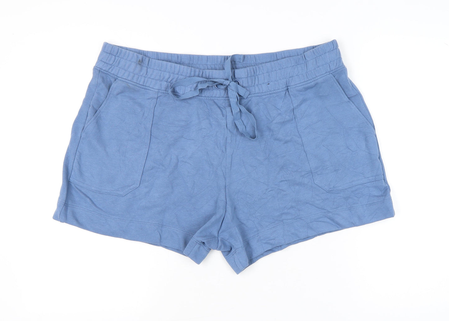 Marks and Spencer Women’s Blue Size 22 Sweat Shorts Cotton Blend