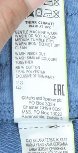 Marks and Spencer Women’s Blue Size 22 Sweat Shorts Cotton Blend