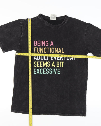 Comfort Colors Womens Black Medium Funny Graphic Cotton T-Shirt