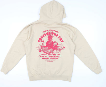 Mens UK Size S boohooMAN Beige Pullover Hoodie