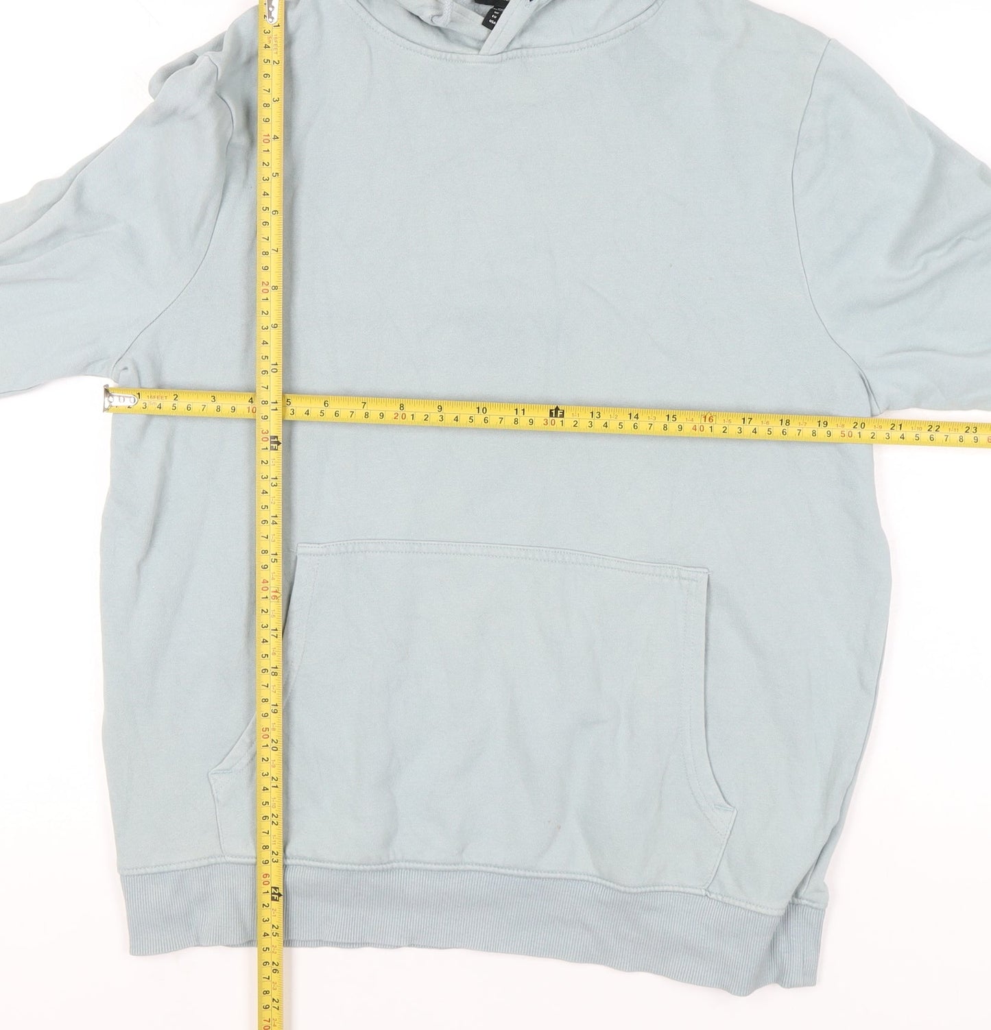 Mens UK Size M New Look Blue Pullover Hoodie