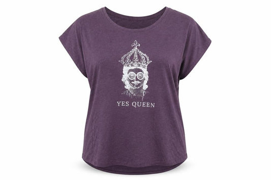 Next Level Women’s Purple 3XL Graphic T-Shirt Yes Queen Relaxed Fit