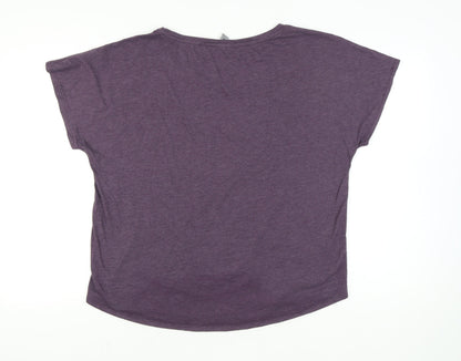 Next Level Women’s Purple 3XL Graphic T-Shirt Yes Queen Relaxed Fit