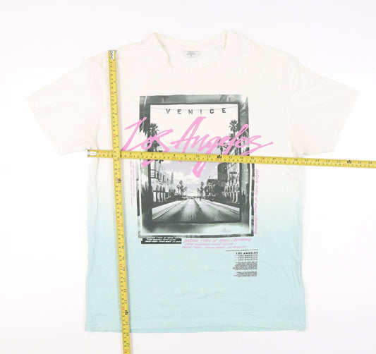 Next Men’s Multicoloured Graphic Print T-Shirt Size M Relaxed Fit