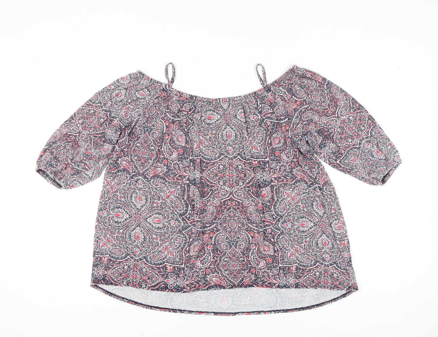 Womens UK Size 18 BHS Multicoloured Tunic Blouse