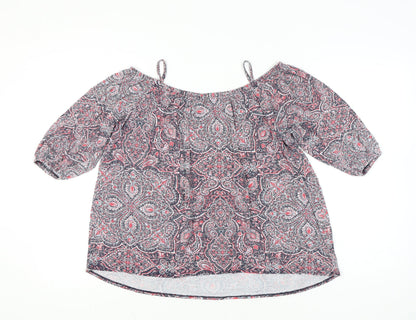 Womens UK Size 18 BHS Multicoloured Tunic Blouse