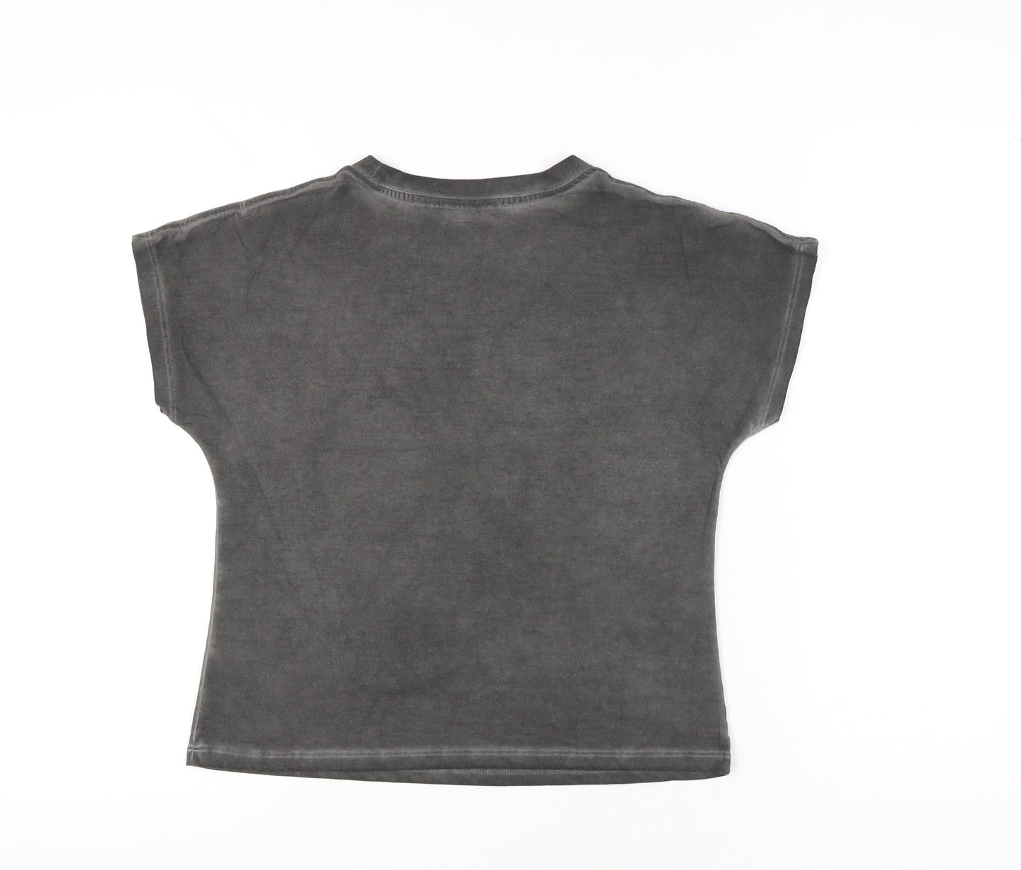 Pier27 Women's Grey Skull Graphic T-Shirt M Casual Short Sleeve