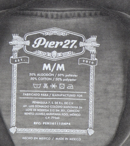 Pier27 Women's Grey Skull Graphic T-Shirt M Casual Short Sleeve