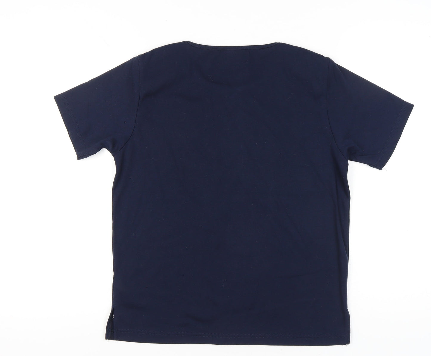 Womens UK Size S Casamia Blue Basic T-Shirt