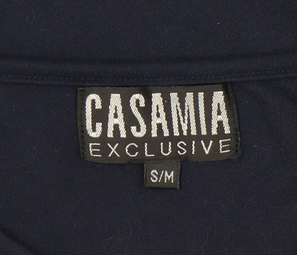 Womens UK Size S Casamia Blue Basic T-Shirt