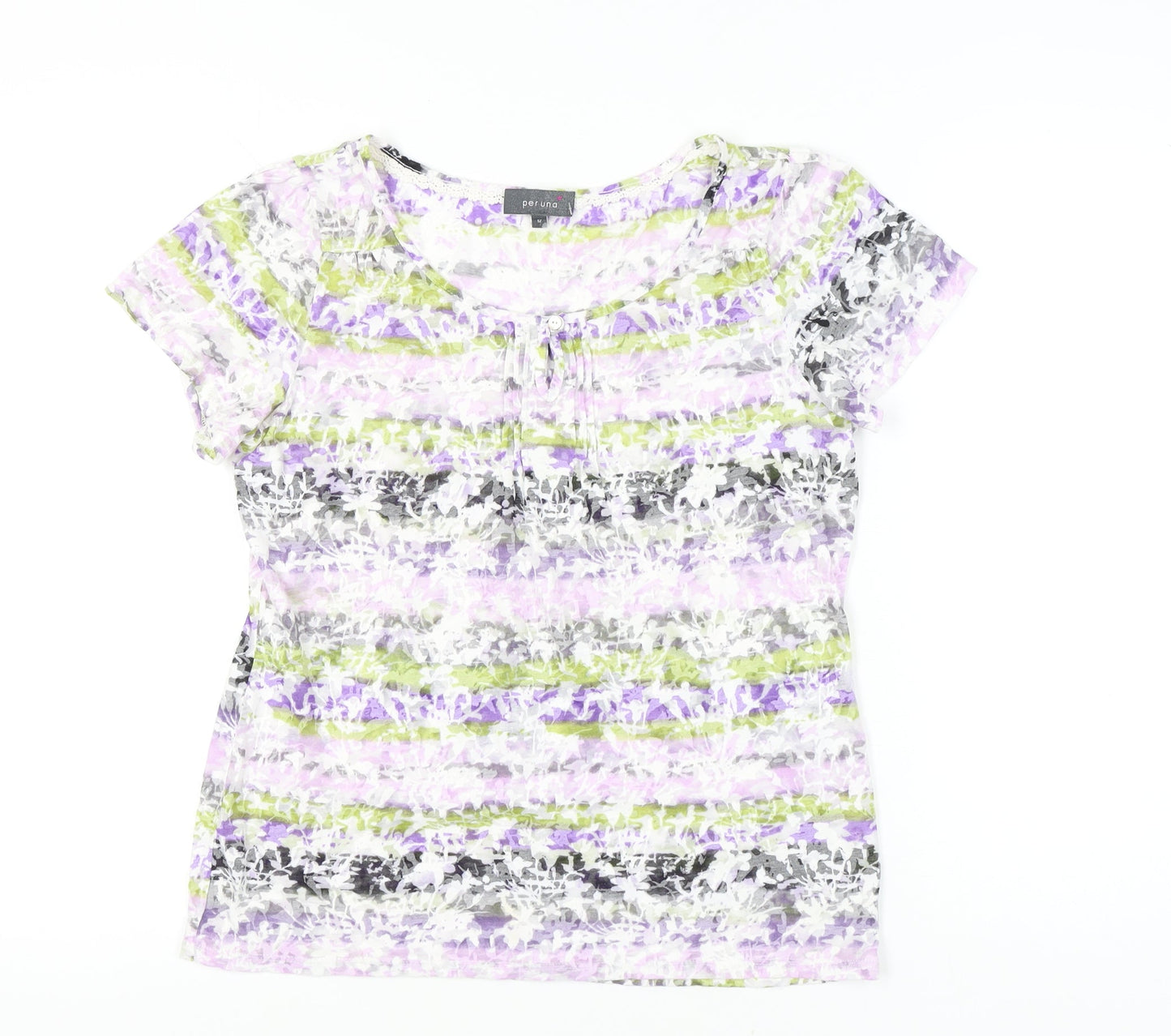 Womens UK Size 12 Marks and Spencer Multicoloured Basic T-Shirt