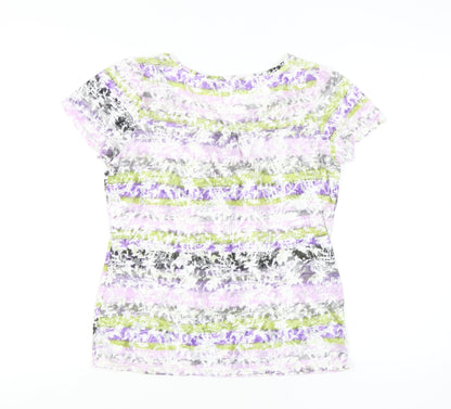 Womens UK Size 12 Marks and Spencer Multicoloured Basic T-Shirt