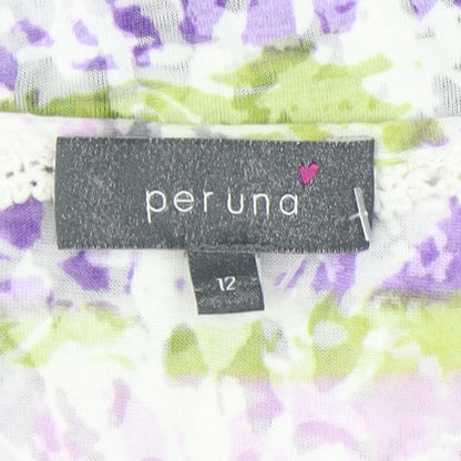 Womens UK Size 12 Marks and Spencer Multicoloured Basic T-Shirt