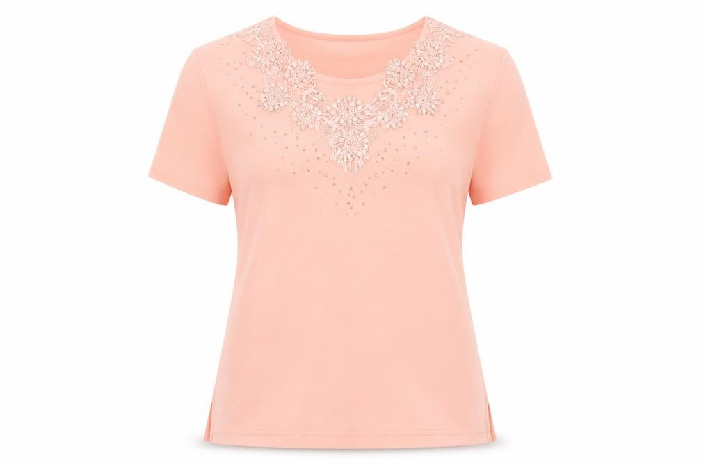 Womens UK Size S Paramour Pink Basic T-Shirt