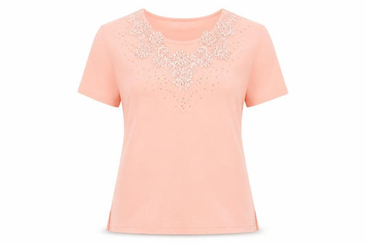 Womens UK Size S Paramour Pink Basic T-Shirt