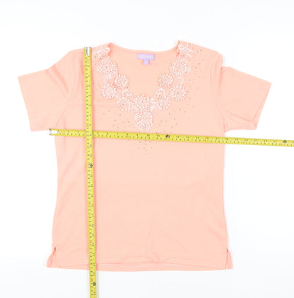 Womens UK Size S Paramour Pink Basic T-Shirt
