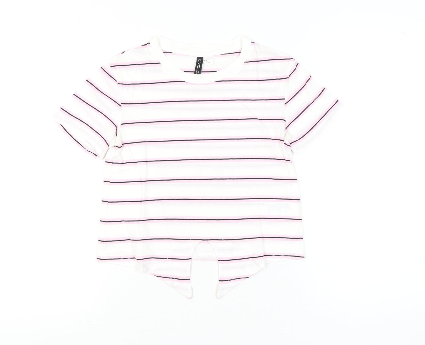 Womens UK Size XS H&M Divided White Basic T-Shirt