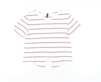 Womens UK Size XS H&M Divided White Basic T-Shirt