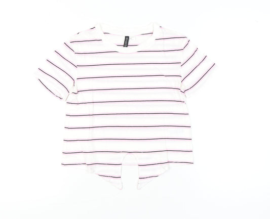 Womens UK Size XS H&M Divided White Basic T-Shirt