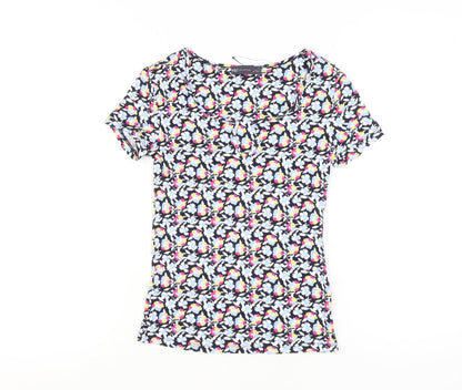 Womens UK Size 6 Marks and Spencer Multicoloured Basic T-Shirt