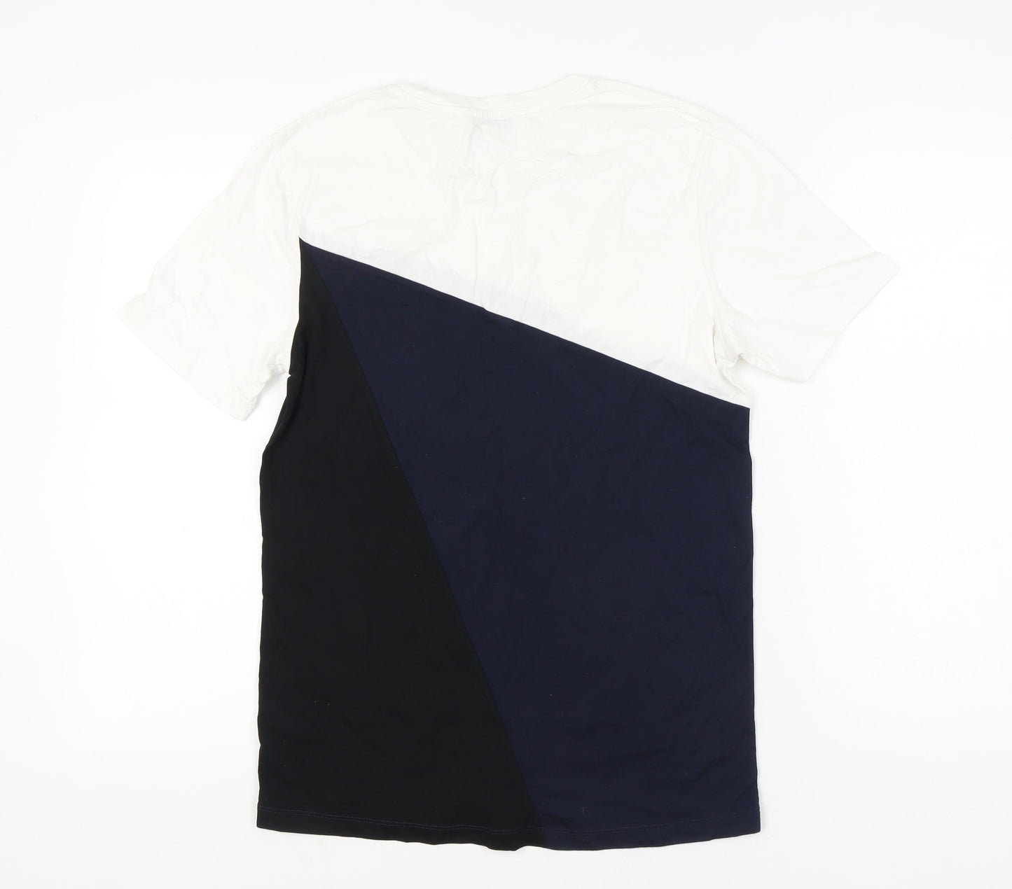 Reiss Men’s Multicoloured Colourblock Cotton T-Shirt Size M