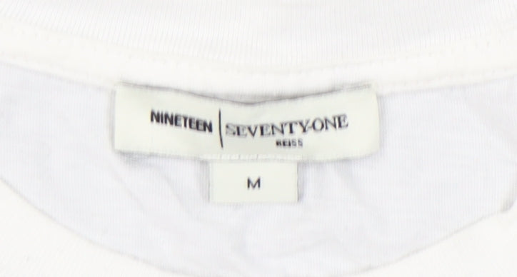 Reiss Men’s Multicoloured Colourblock Cotton T-Shirt Size M