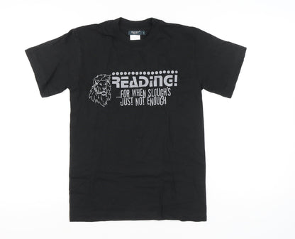 Mens UK Size S Hanes Black  T-Shirt