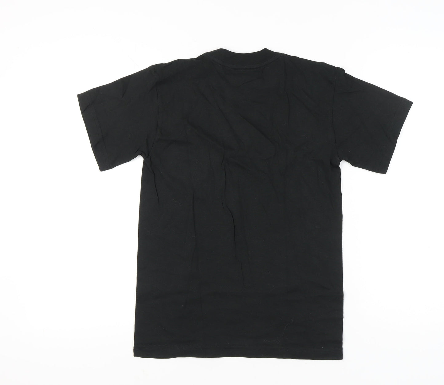 Mens UK Size S Hanes Black  T-Shirt