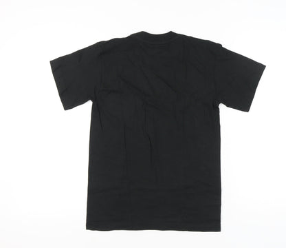 Mens UK Size S Hanes Black  T-Shirt