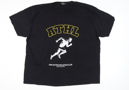 Mens UK Size XL boohooMAN Black  T-Shirt