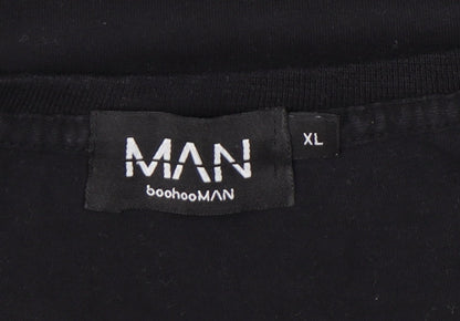 Mens UK Size XL boohooMAN Black  T-Shirt