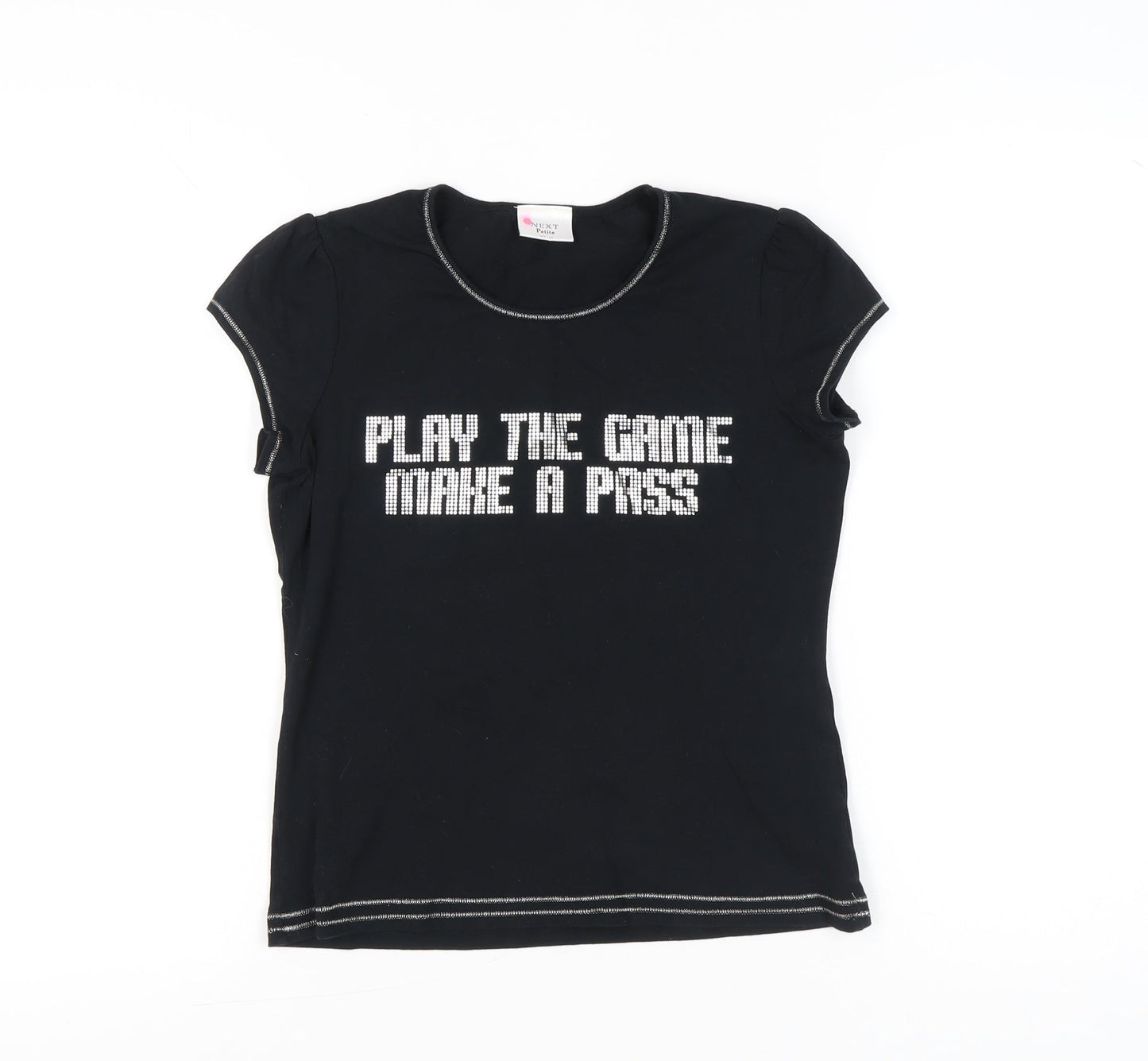 Womens UK Size 12 NEXT Black Basic T-Shirt