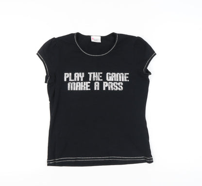 Womens UK Size 12 NEXT Black Basic T-Shirt