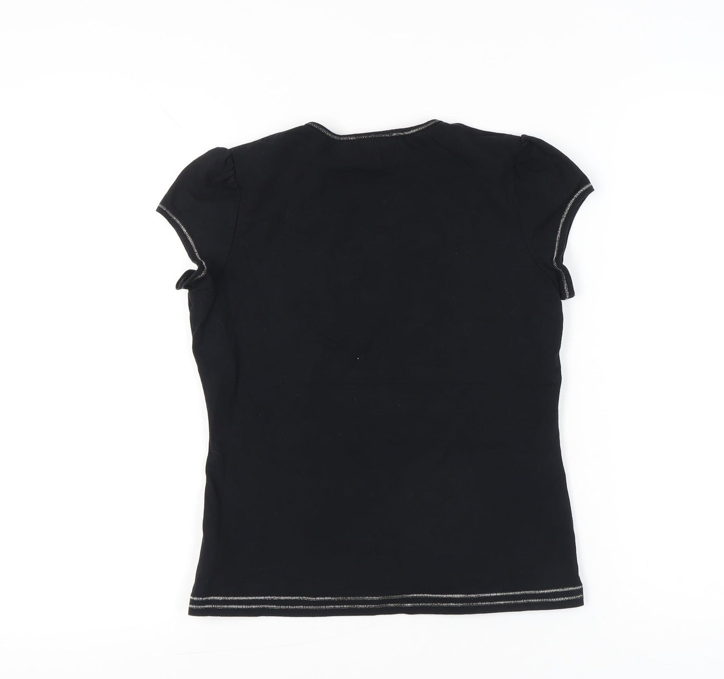 Womens UK Size 12 NEXT Black Basic T-Shirt