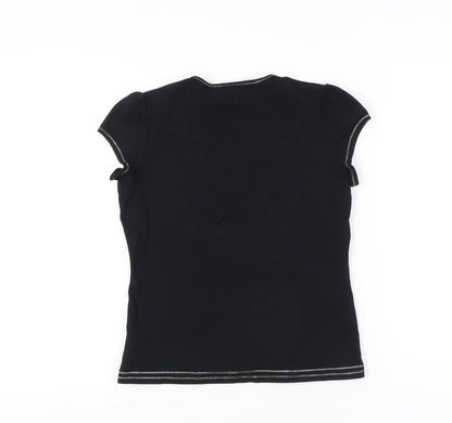 Womens UK Size 12 NEXT Black Basic T-Shirt