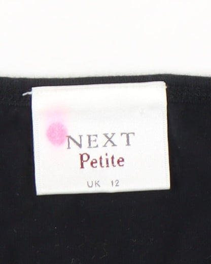 Womens UK Size 12 NEXT Black Basic T-Shirt