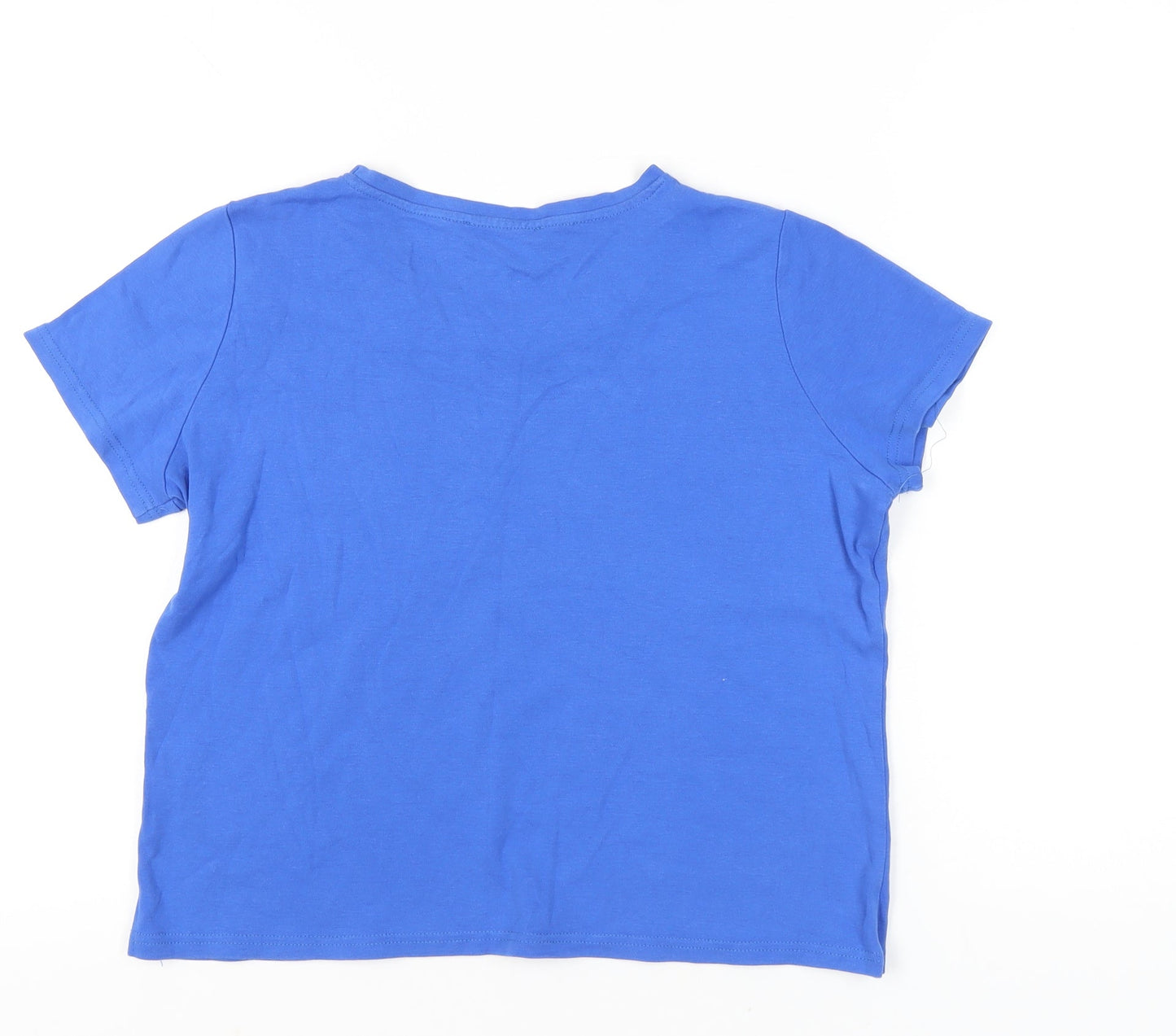 Womens UK Size L Anna Rose Blue Basic T-Shirt