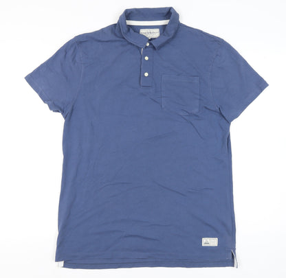 Rupert & Buckley Men’s Blue Cotton Polo Shirt L Short Sleeve
